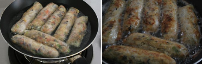 Frühlingsrolle braten